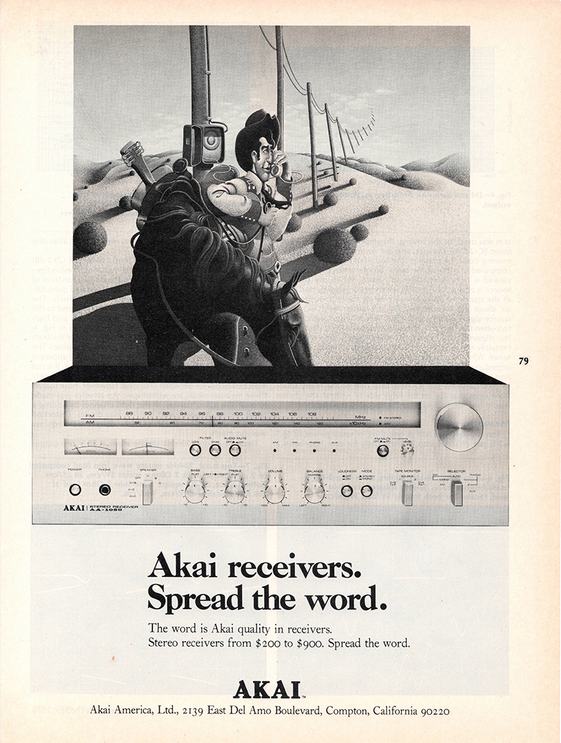 Akai advertisement in Audio, November 1976