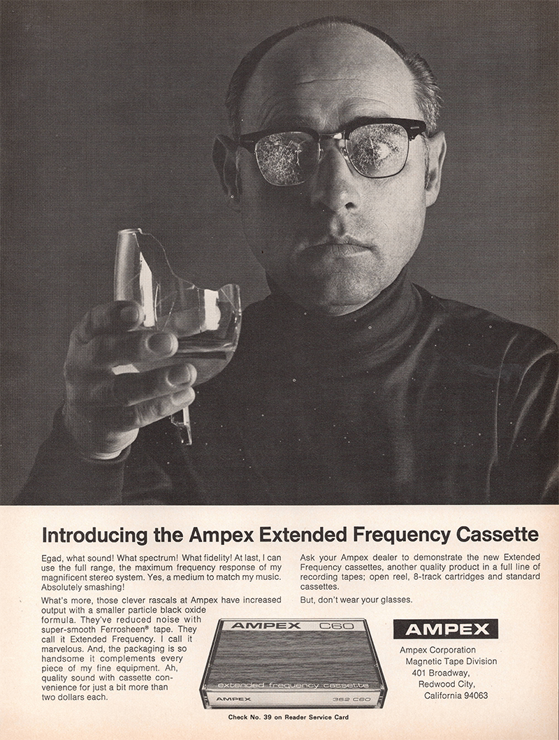 Ampex advertisement in Audio, November 1971