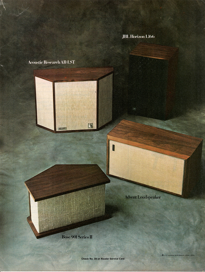 Bose advertisement in Audio, June 1976