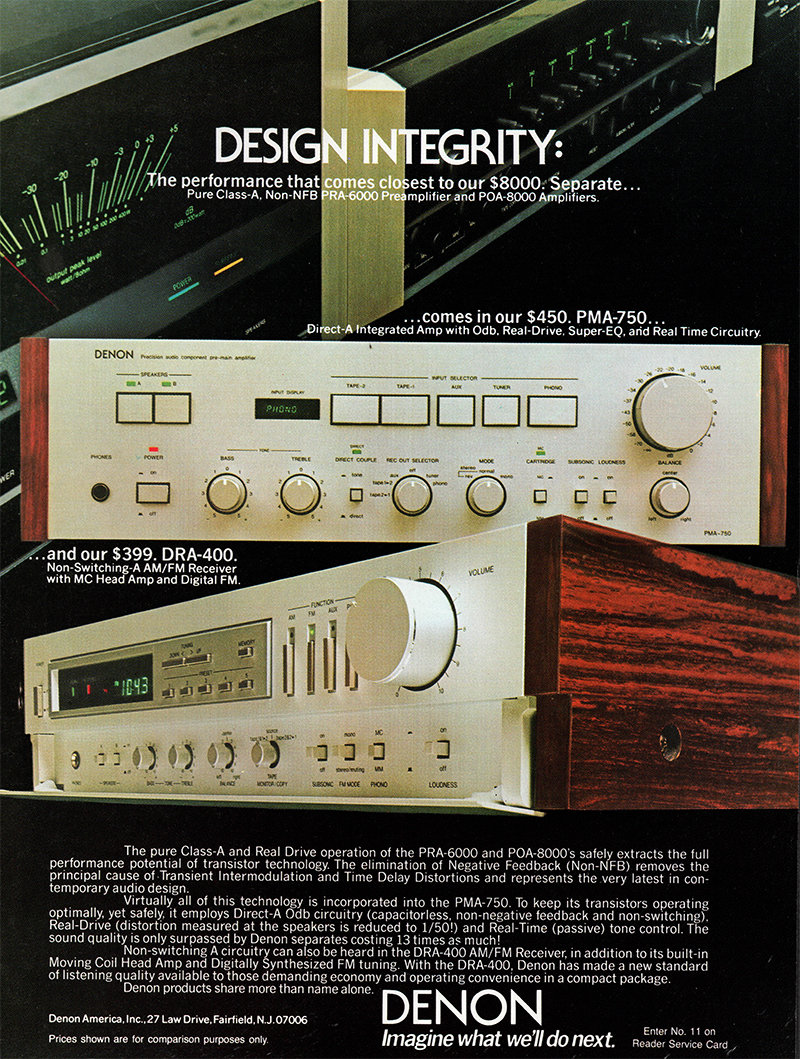 Denon advertisement in Audio, April 1983