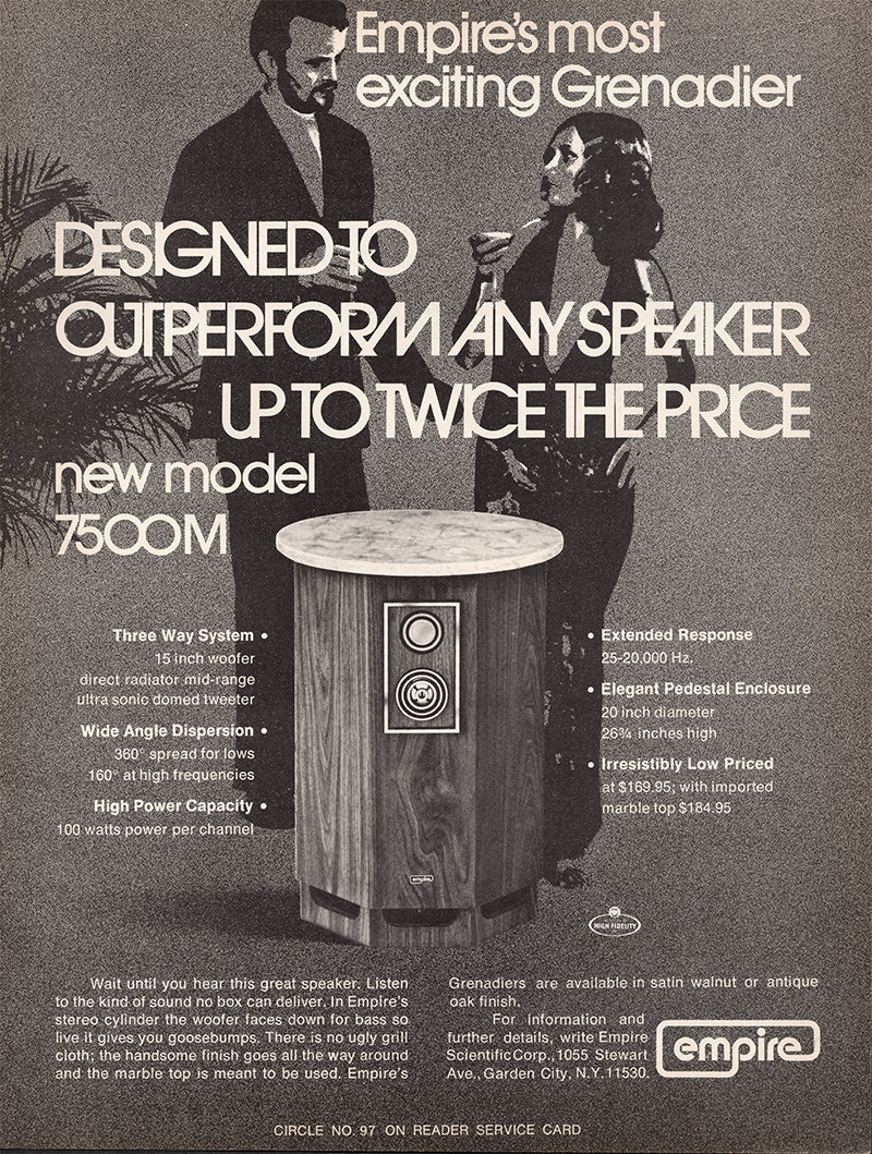 Empire advertisement in Audio, December 1971