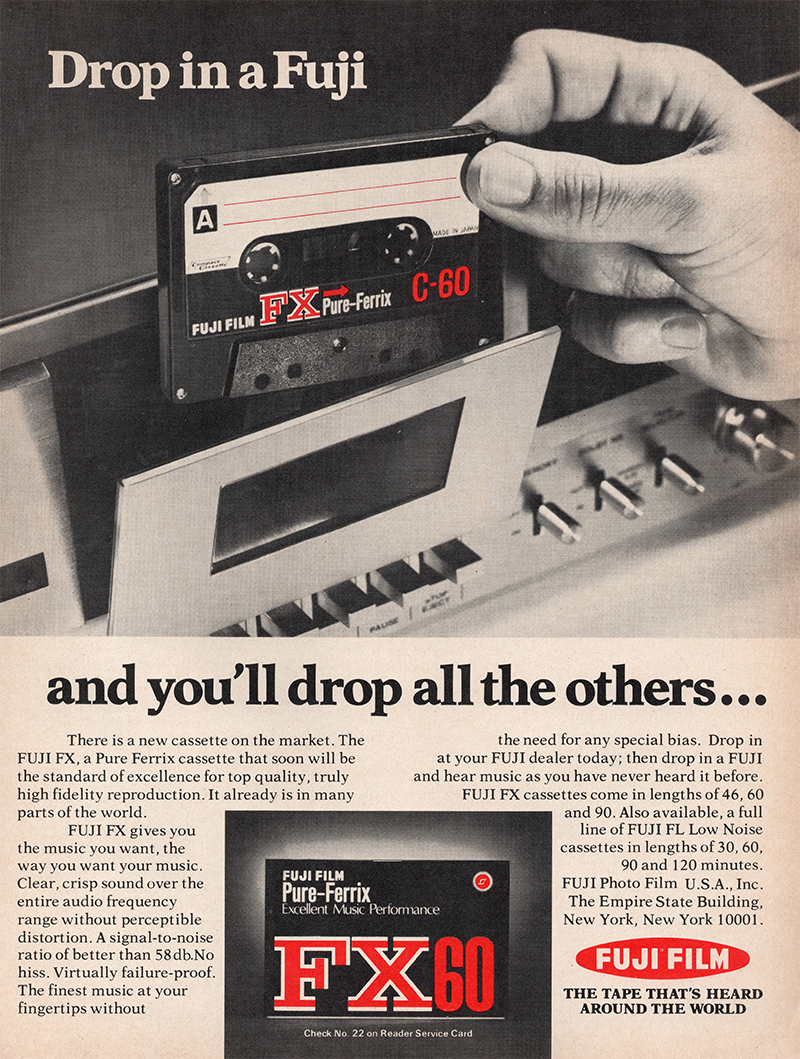 Fuji advertisement in Audio, October 1975