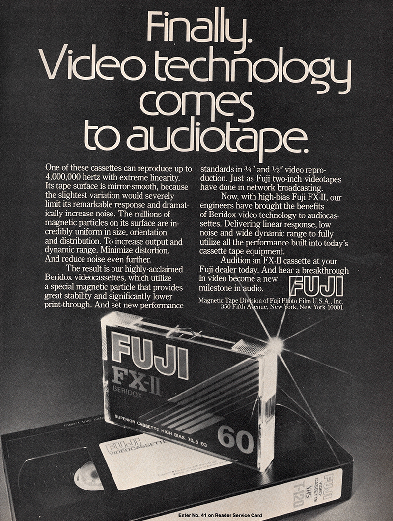 Fuji advertisement in Audio, October 1978