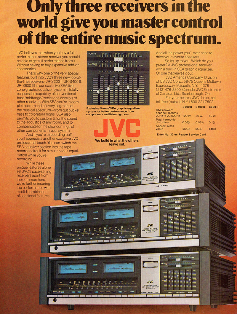 JVC advertisement in Audio, October 1977
