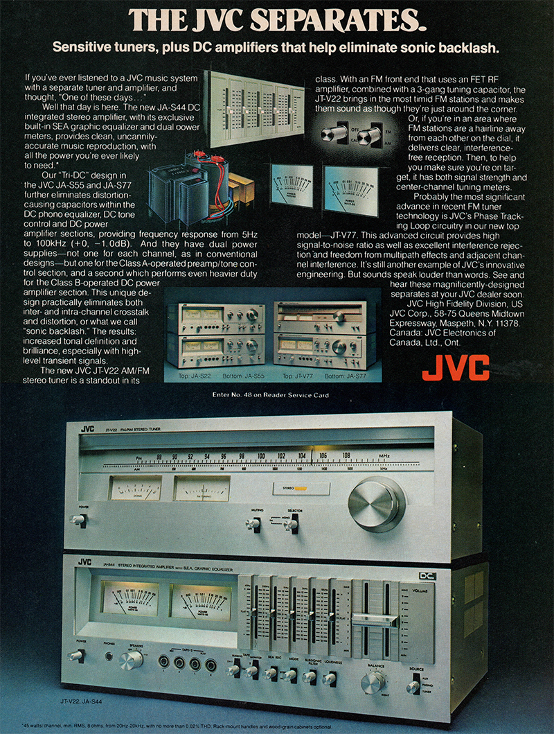 JVC advertisement in Audio, October 1978