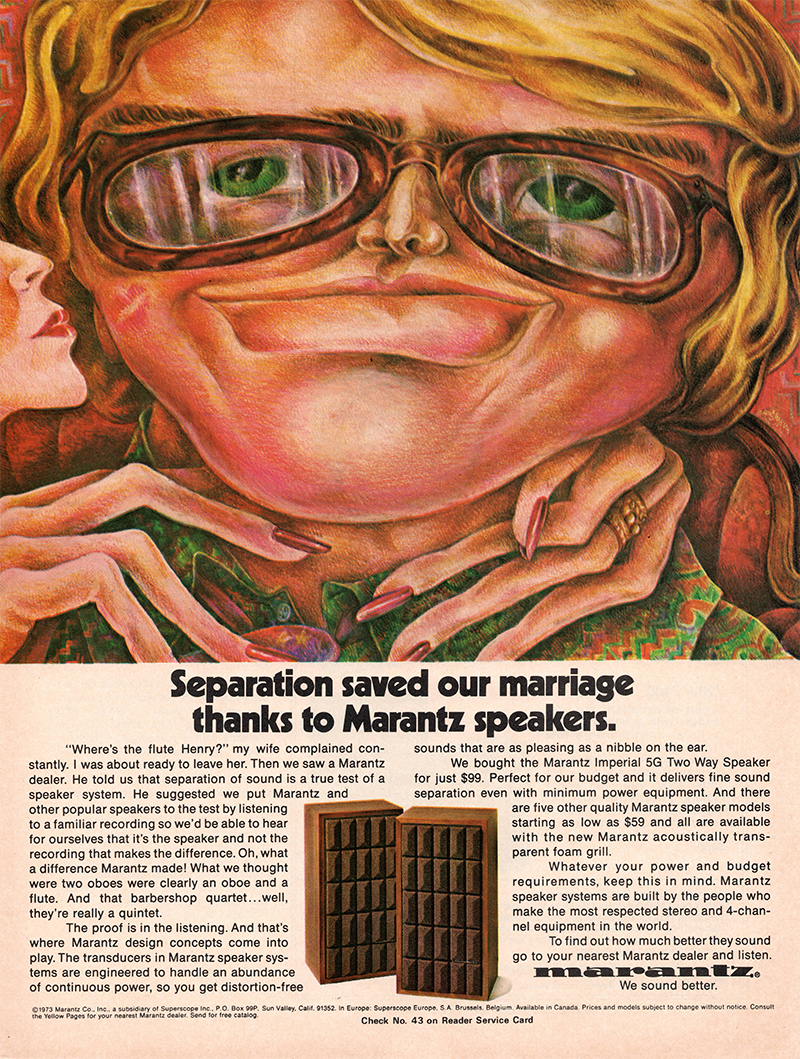 Marantz advertisement in Audio, September 1973