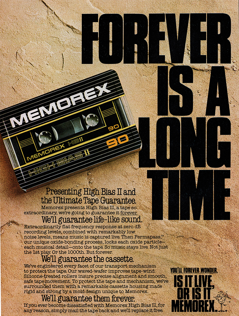 Memorex advertisement in Audio, September 1983