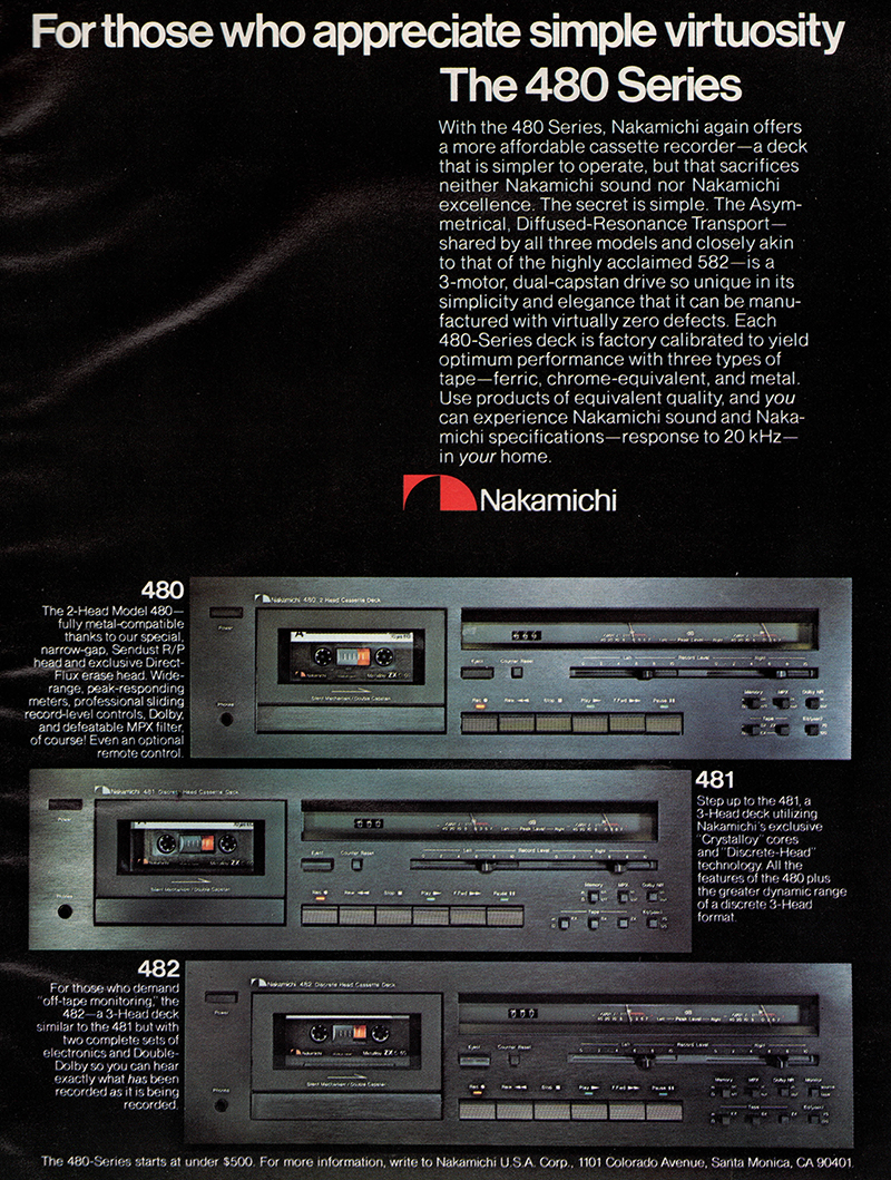 Nakamichi advertisement in Stereo Review, October 1981