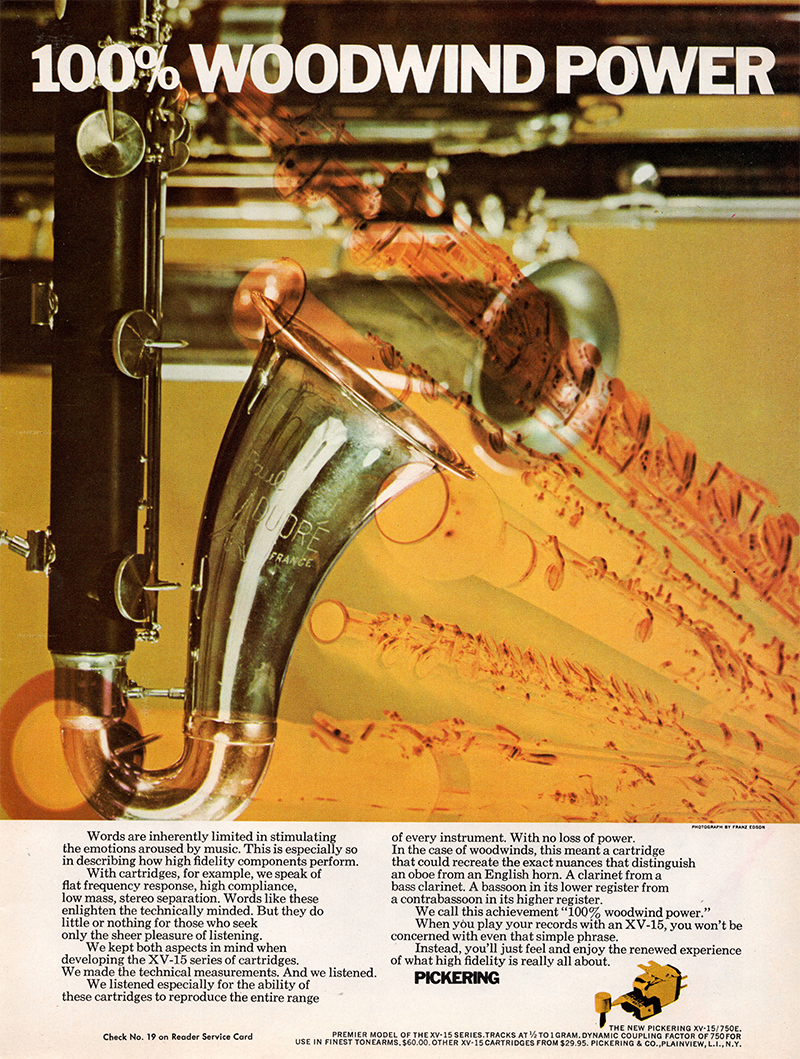 Pickering advertisement in Audio, March 1969