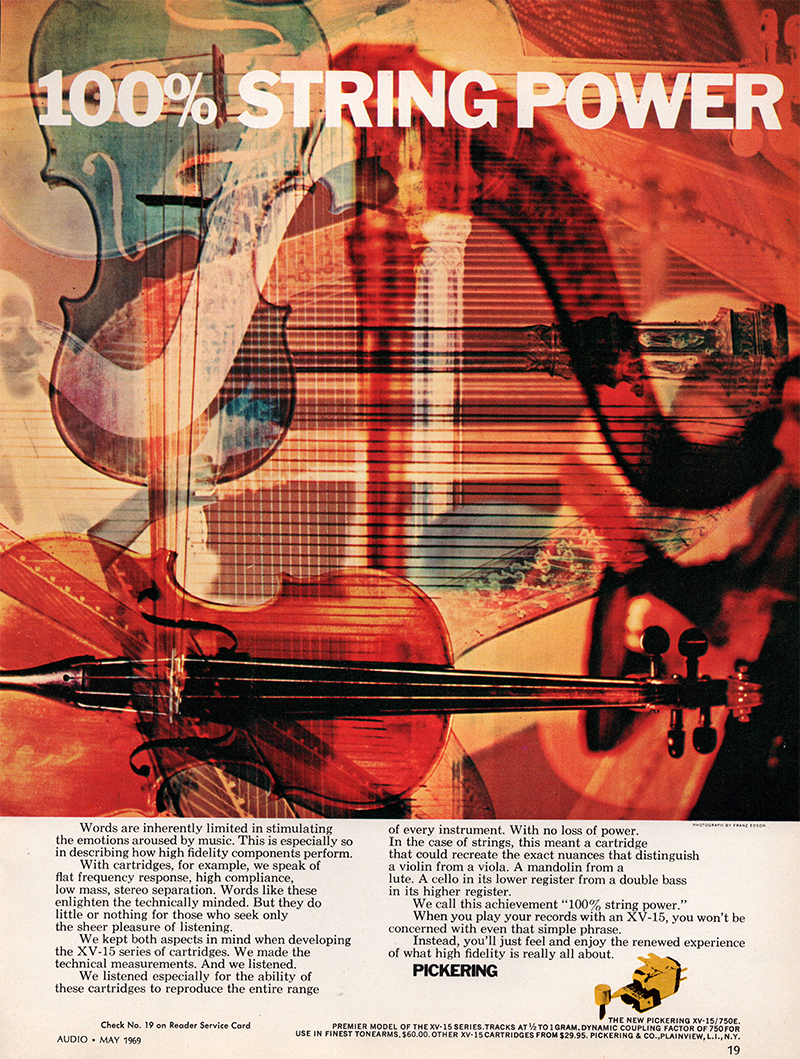 Pickering advertisement in Audio, May 1969