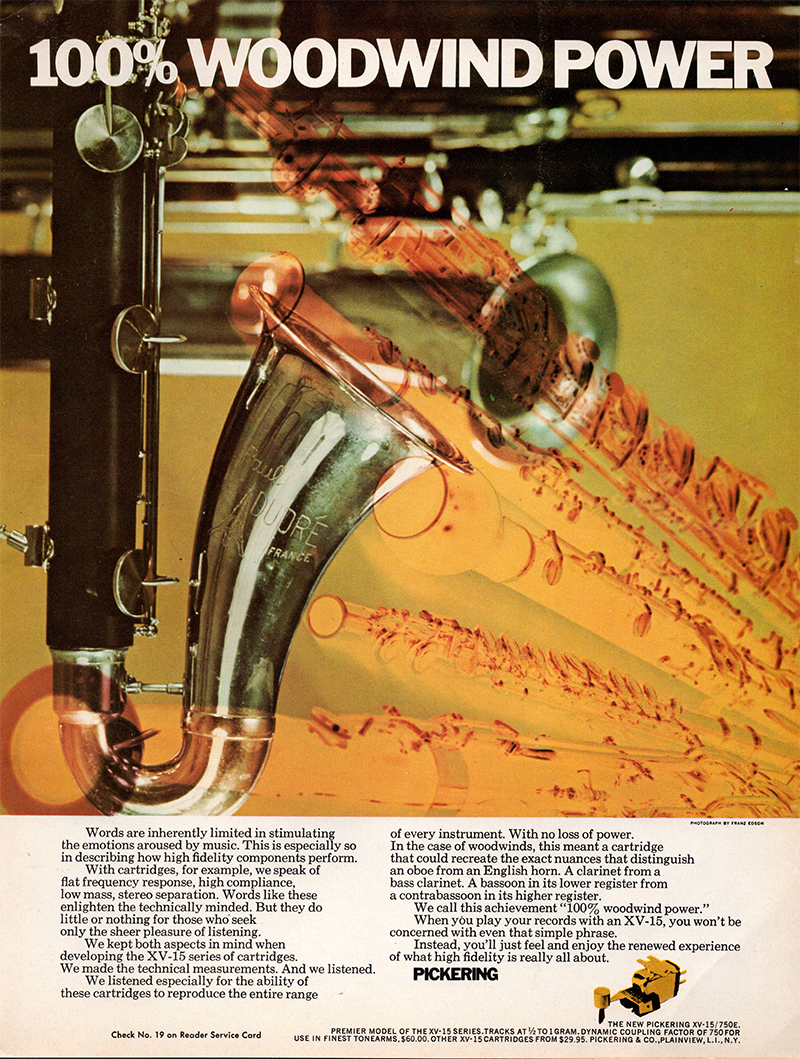 Pickering advertisement in Audio, August 1969