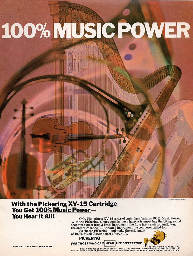 Pickering advertisement in Audio, December 1969