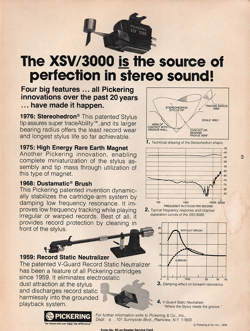 Pickering advertisement in Audio, October 1978