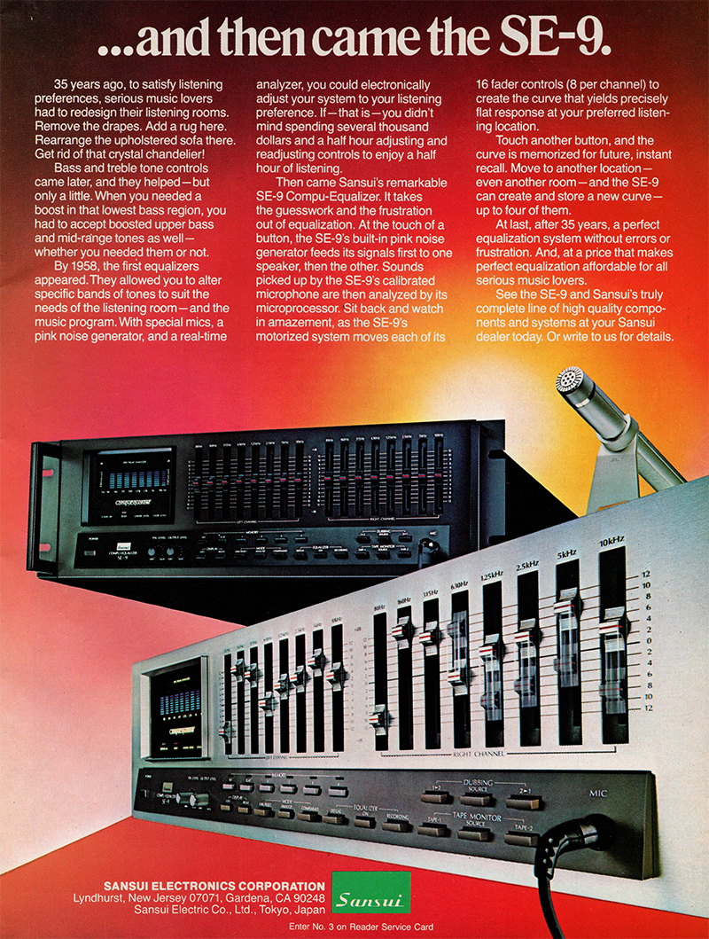 Sansui advertisement in Audio, August 1983