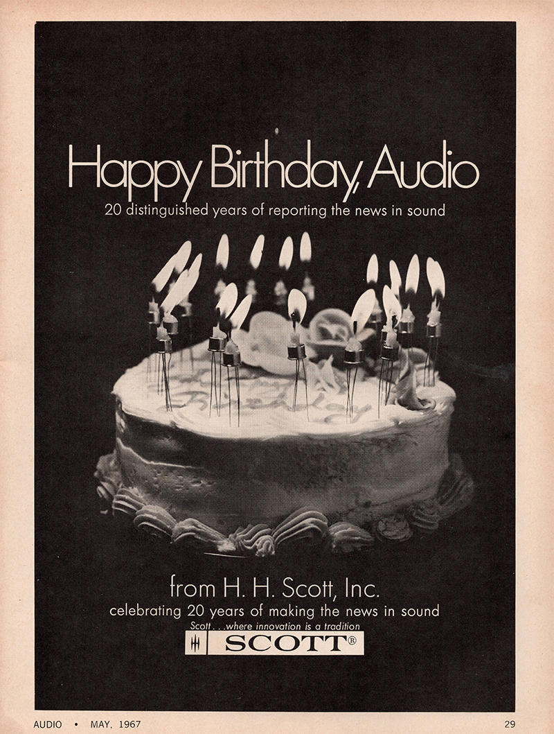 Scott advertisement in Audio, May 1967