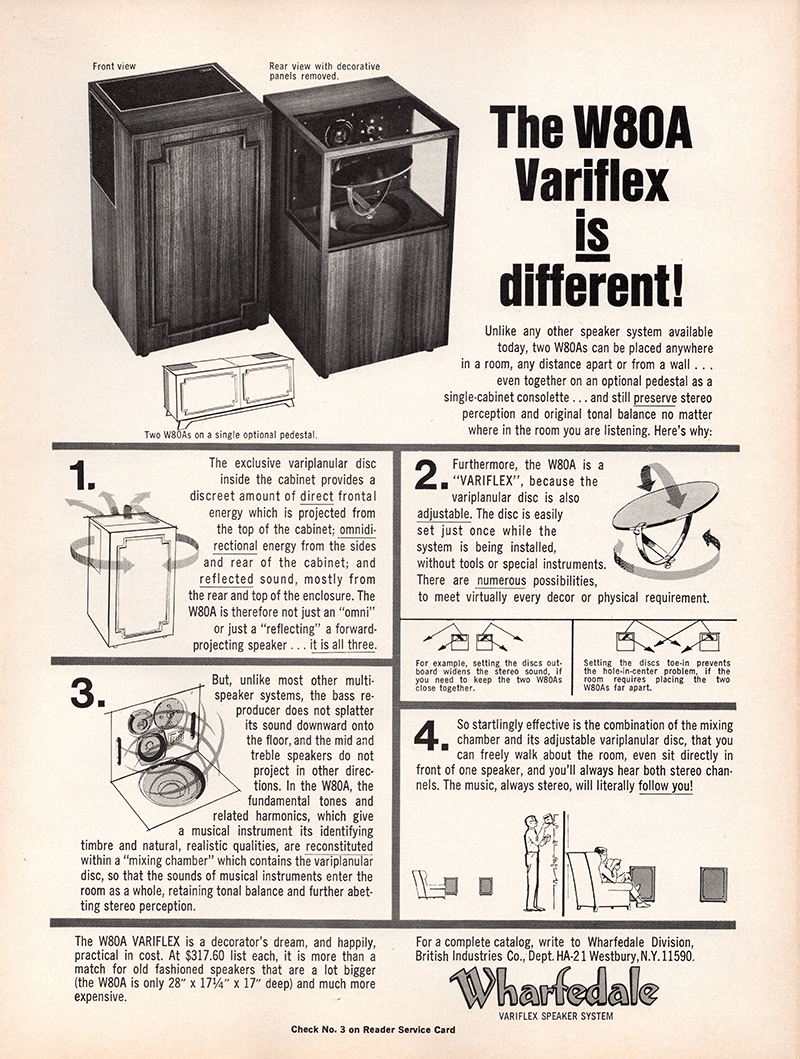 Wharfedale advertisement in Audio, December 1971