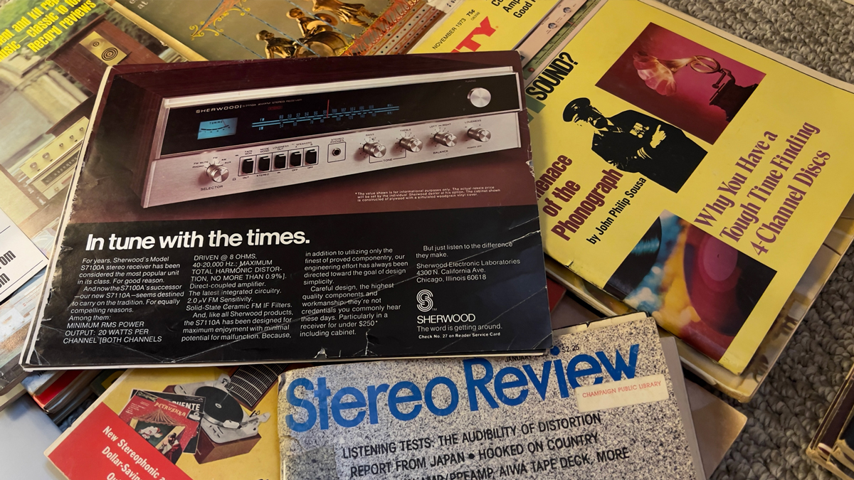 Curated vintage audio advertising and magazines